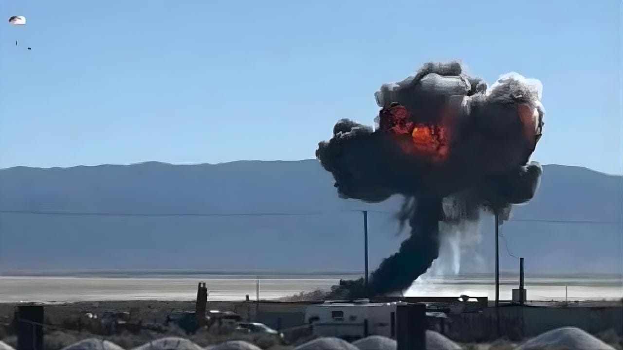 US Air Force Thunderbirds F-16C Crashes Near Trona Airport in San Bernardino; Pilot Ejects Safely