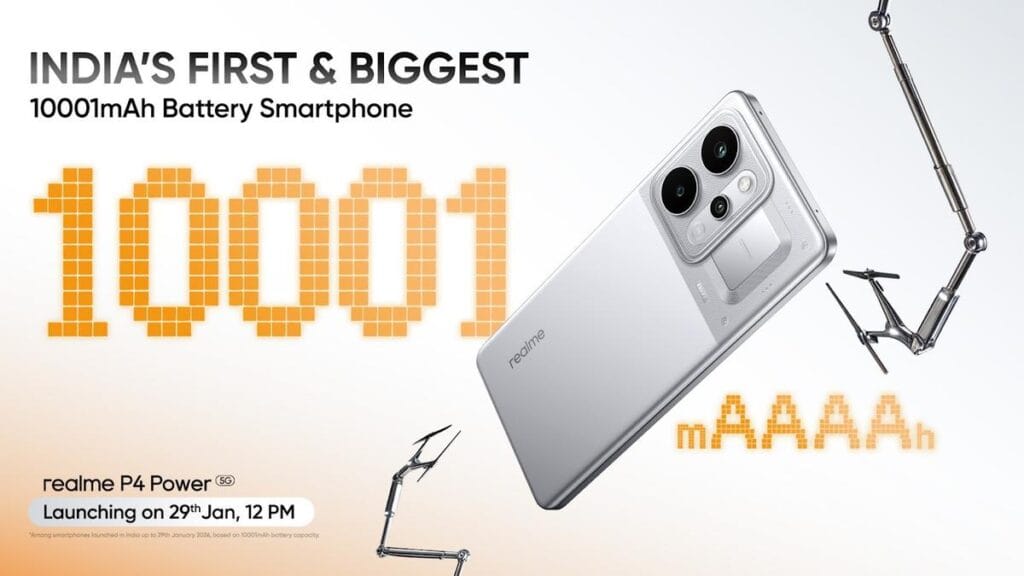 Realme P4 Power TransSilver back design